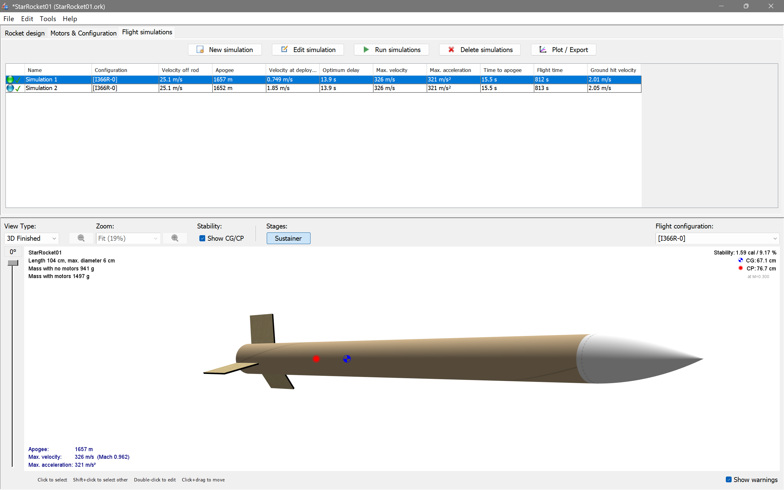 Open Rocket Simulation